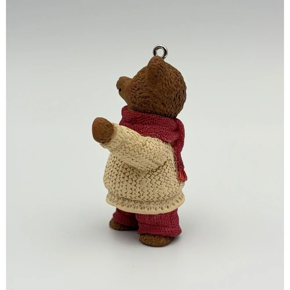 Hallmark 2002 Calvin Carver Snow Cub Club Teddy Bear Christmas Ornament Vintage